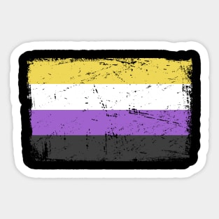 Non-Binary Pride Flag | Gender Identity Genderqueer Sticker